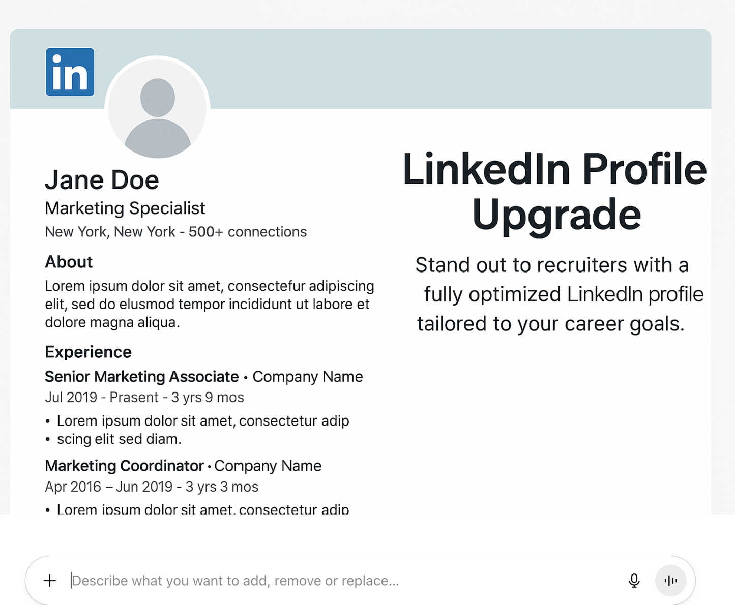 LinkedIn Profile Upgrade