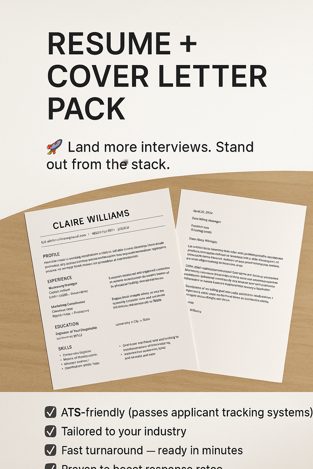 Resume + Cover Letter Pack