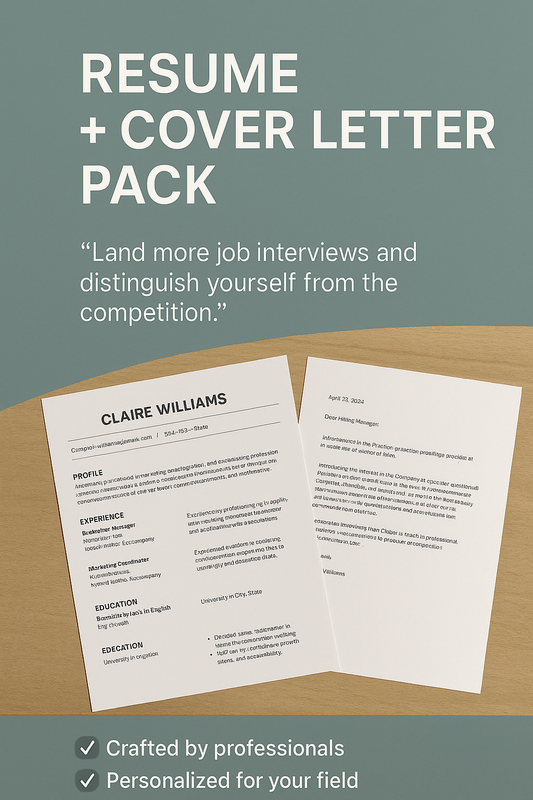 Resume + Cover Letter Pack