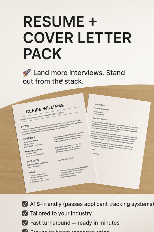 Resume + Cover Letter Pack